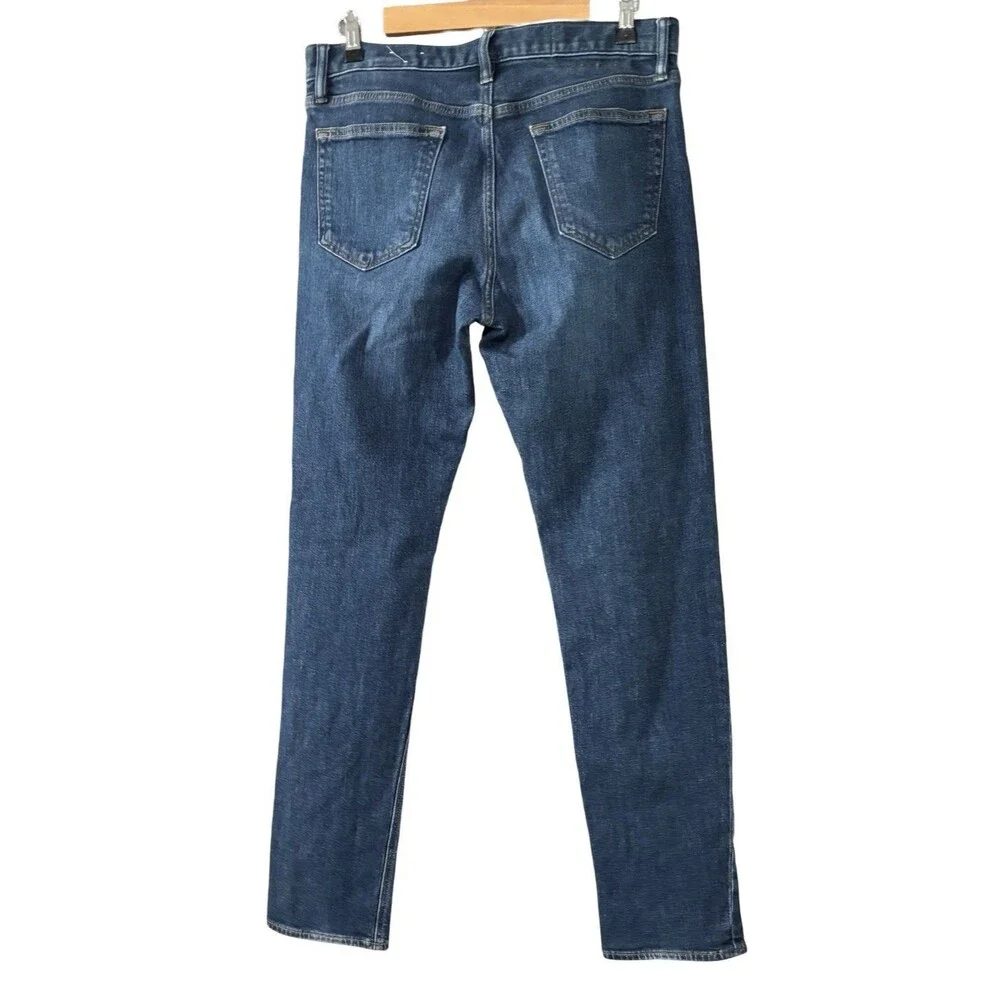 Banana Republic Straight Fit Medium Wash Blue Whisker Jeans Men's Size 32 X 34